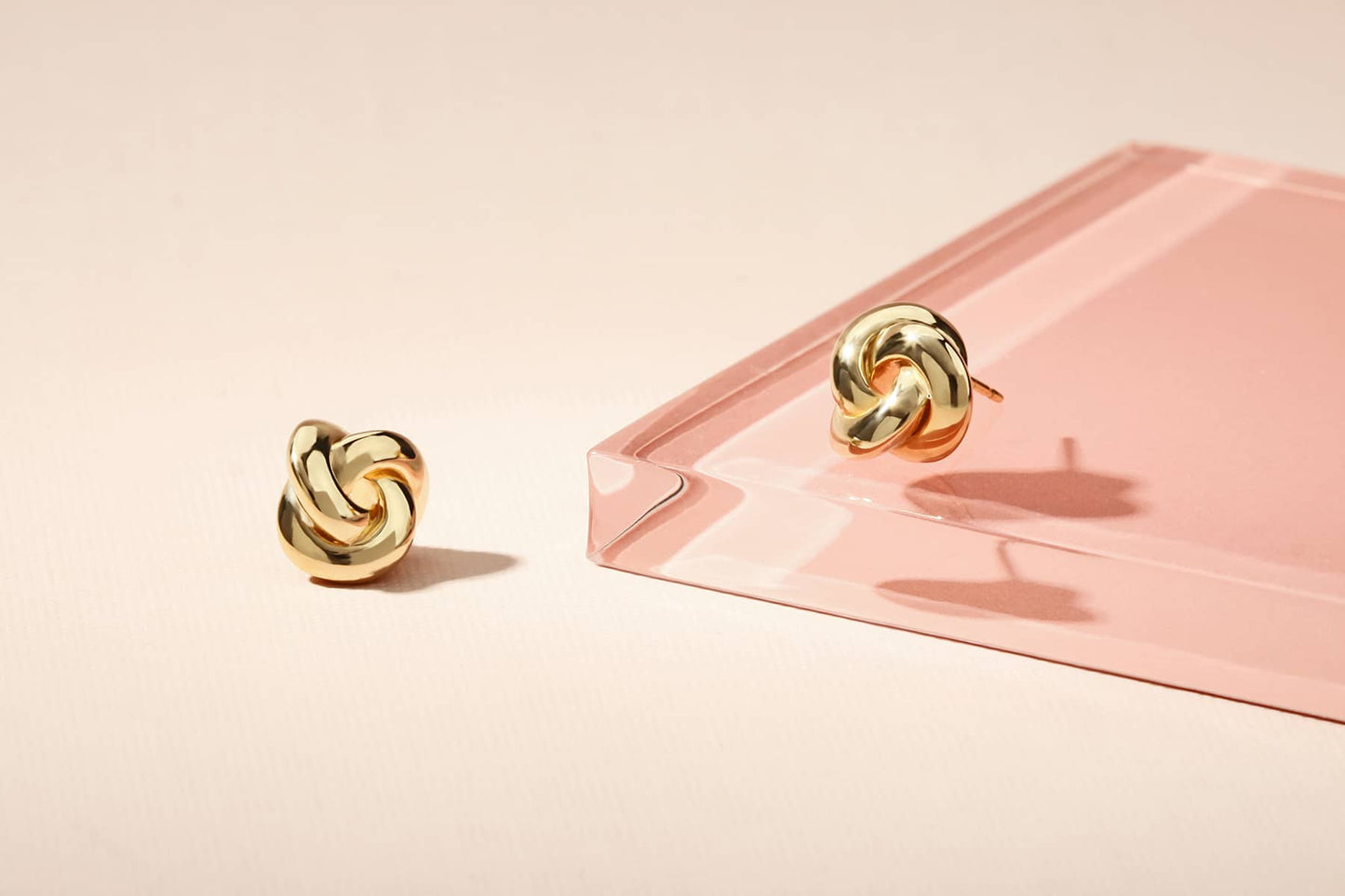 14K Yellow Gold Love Knot Earrings by Carla & Nancy B.