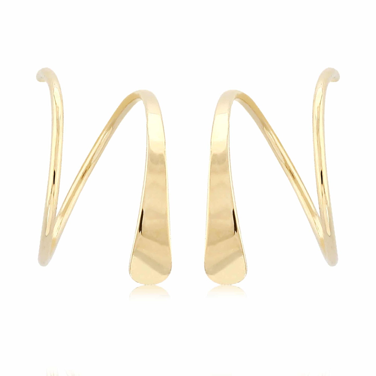 14K Yellow Gold Tapered Wire Cuff Earrings by Carla & Nancy B.