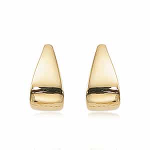 14K Gold Small Wide Bottom Hoop Earrings by Carla & Nancy B.