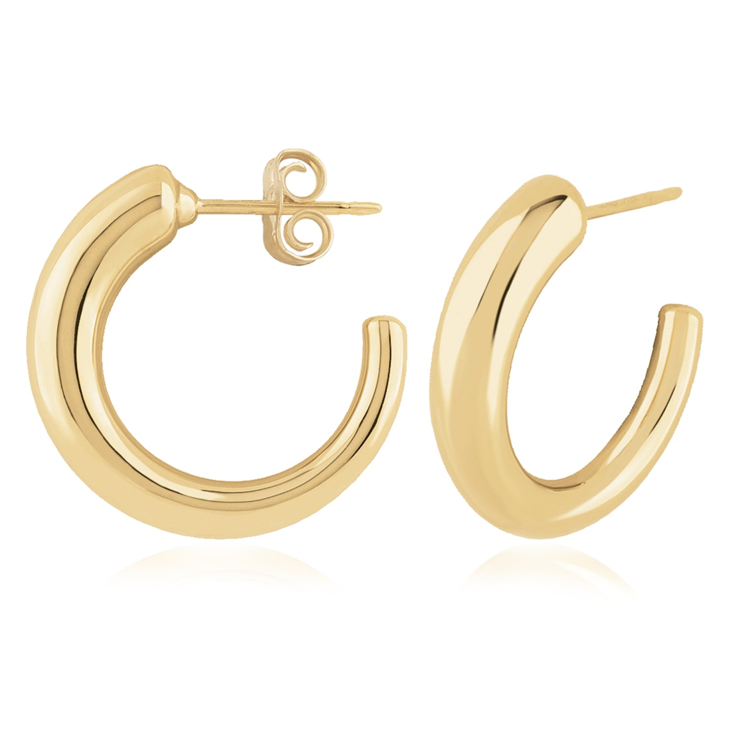 14k Yellow Gold Small Tapered Hoop