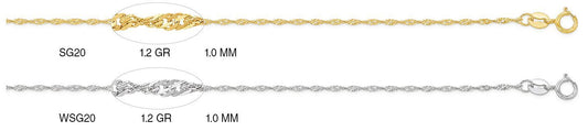 14K Gold Singapore Chain