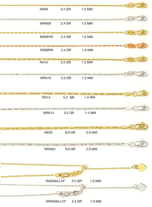 14K Gold Raso Chain