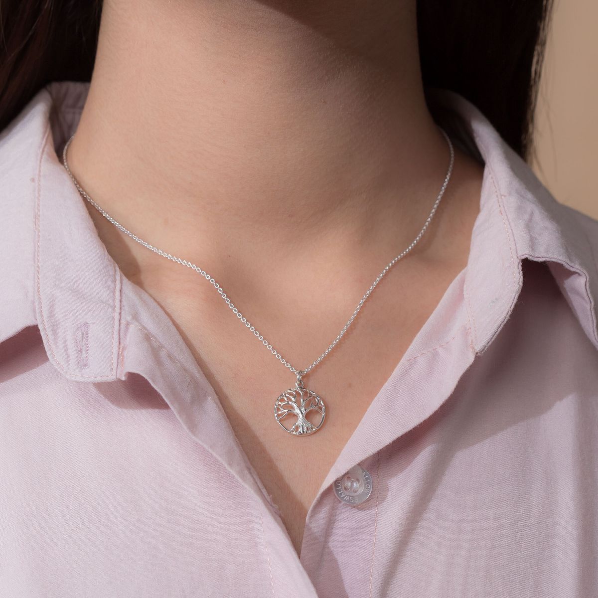 Sterling Silver Family Tree of Life Necklace