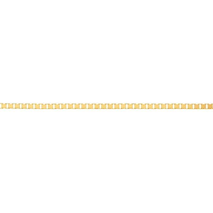 14K Yellow Gold 0.75mm Venetian Box Chain
