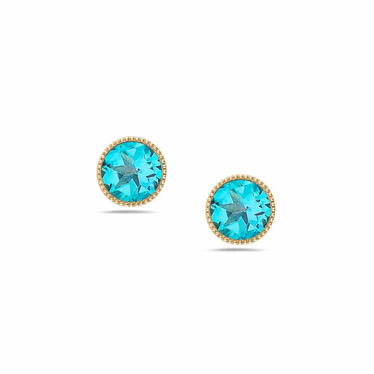 Paraiba Topaz Stud Earrings