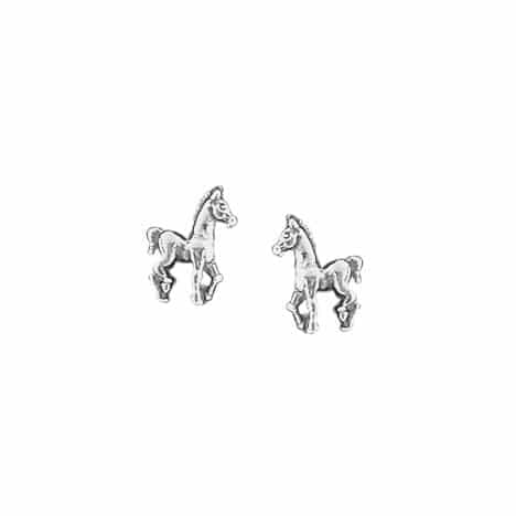 Sterling Silver Post Earrings with Horse by Boma