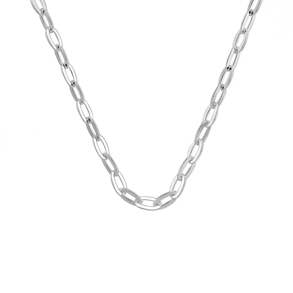 Sterling Silver Hammered Max Chain Necklace