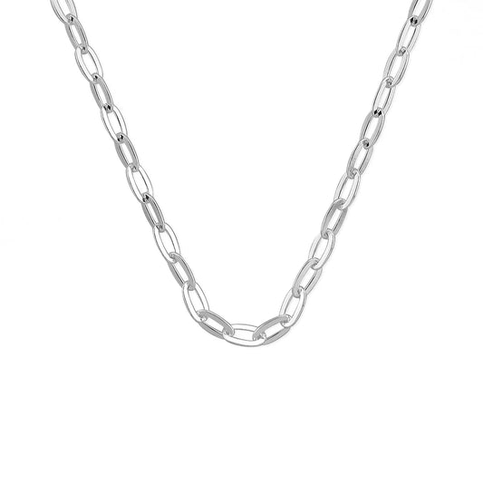 Sterling Silver Hammered Max Chain Necklace