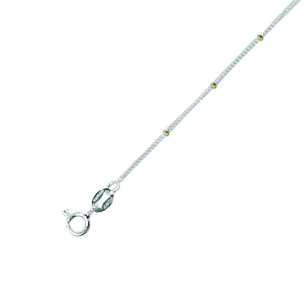 Sterling Silver Gold Plated Ball Chain