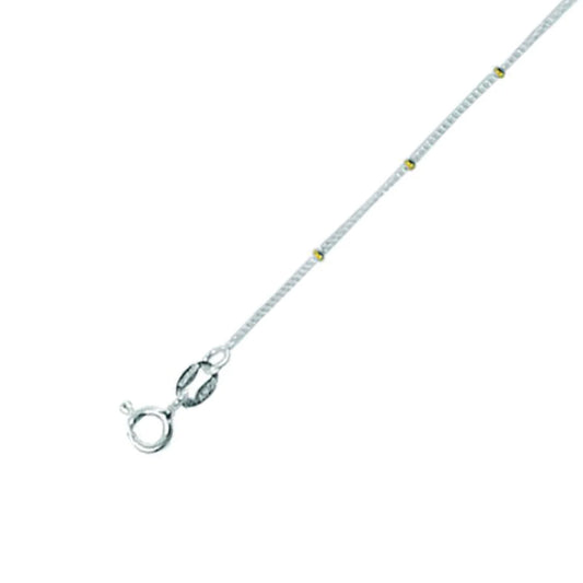 Sterling Silver Gold Plated Ball Chain