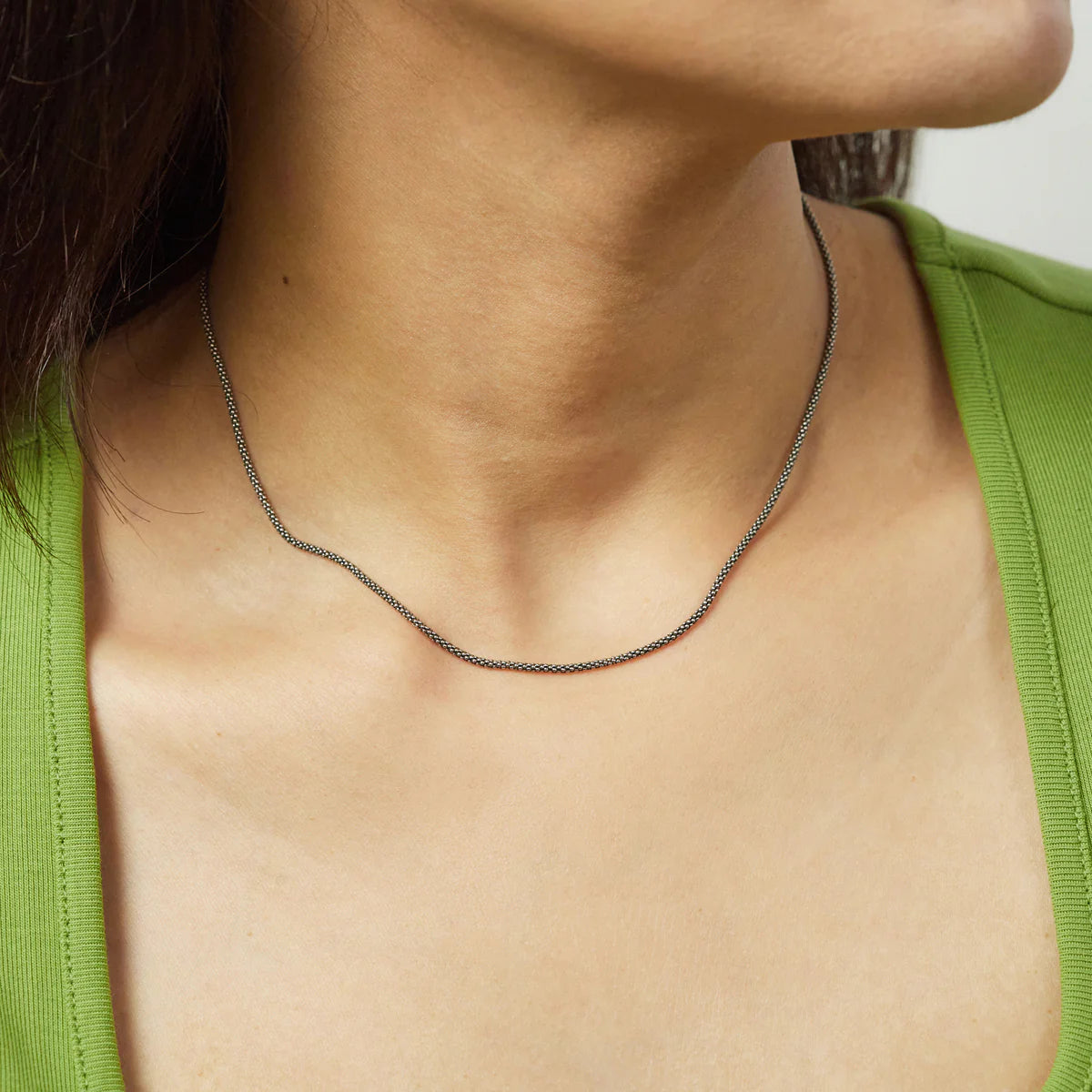 Sterling Silver Coreana Oxidized Chain