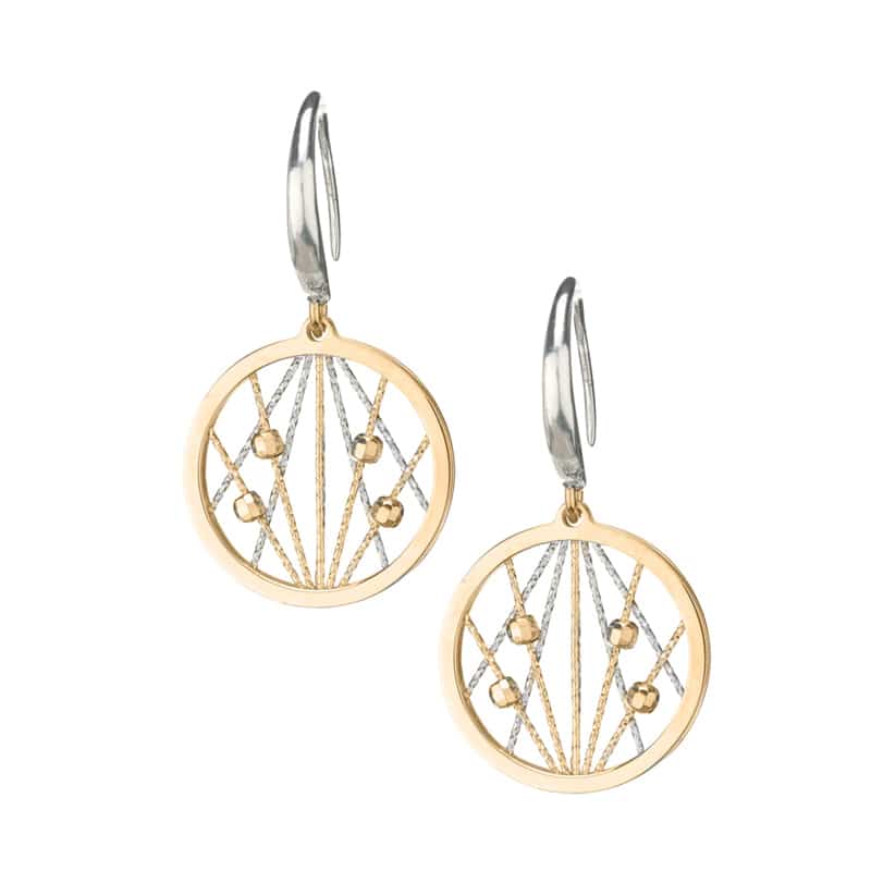Sterling Silver Yellow Gold Plated Ophilia Earrings by Frederic Duclos