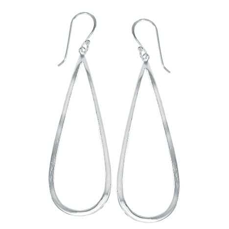 Sterling Silver Teardrop Dangle Earrings by Boma