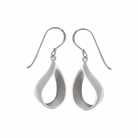 Sterling Silver Matte with HP Dangle Earring by Boma