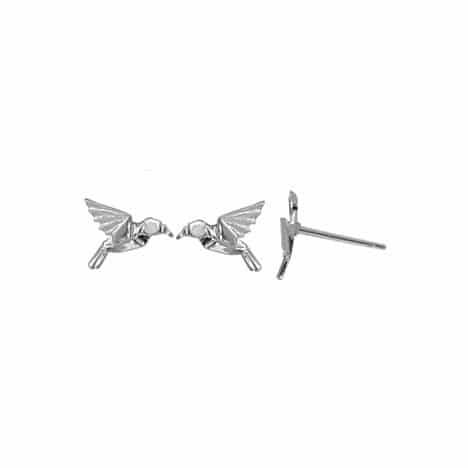 Sterling Silver Hummingbird Stud Earrings by Boma
