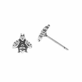 Sterling Silver Bee Stud Earrings by Boma