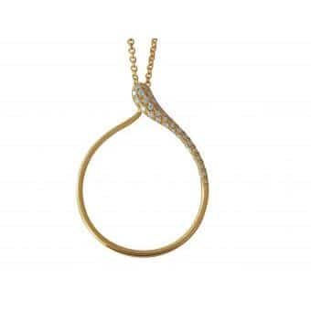 18K Yellow Gold Serpentine Diamond Pendant by Cherie Dori