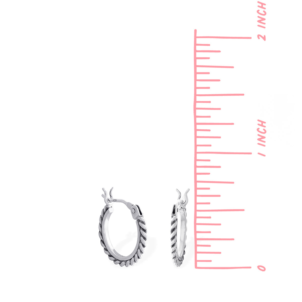 Sterling Silver Crista Hoop Earrings