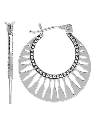 Sterling Silver Radiating Hoop by Boma