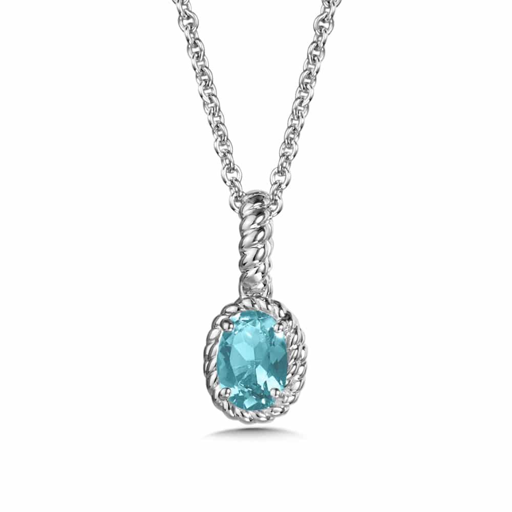 Sterling Silver Aquamarine Pendant by SDC Creations