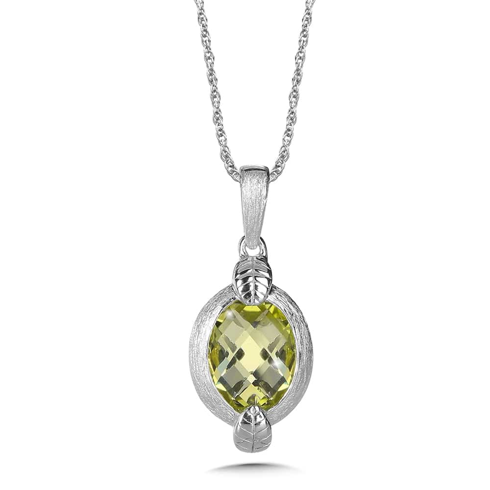 Sterling Silver Lemon Quartz Pendant by SDC Creations