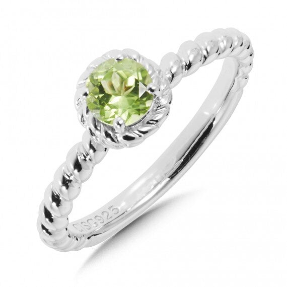 Sterling Silver Peridot Stacking Ring by SDC Creations
