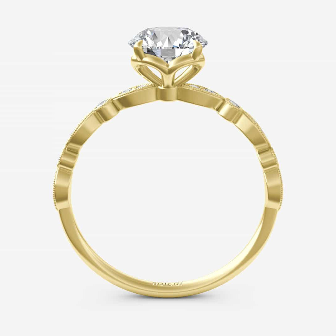 14K Yellow Gold 1 Carat Natural Diamond Andrea Engagement Ring