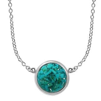Turquoise 12mm Circle Necklace on Adjustable Chain by Boma
