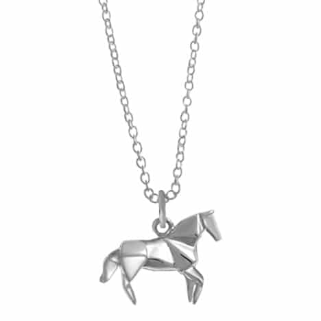 Sterling Silver 18 inch Necklace with Horse by Boma