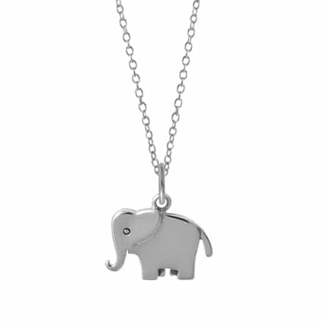 Sterling Silver 18 inch Elephant Necklace by Boma
