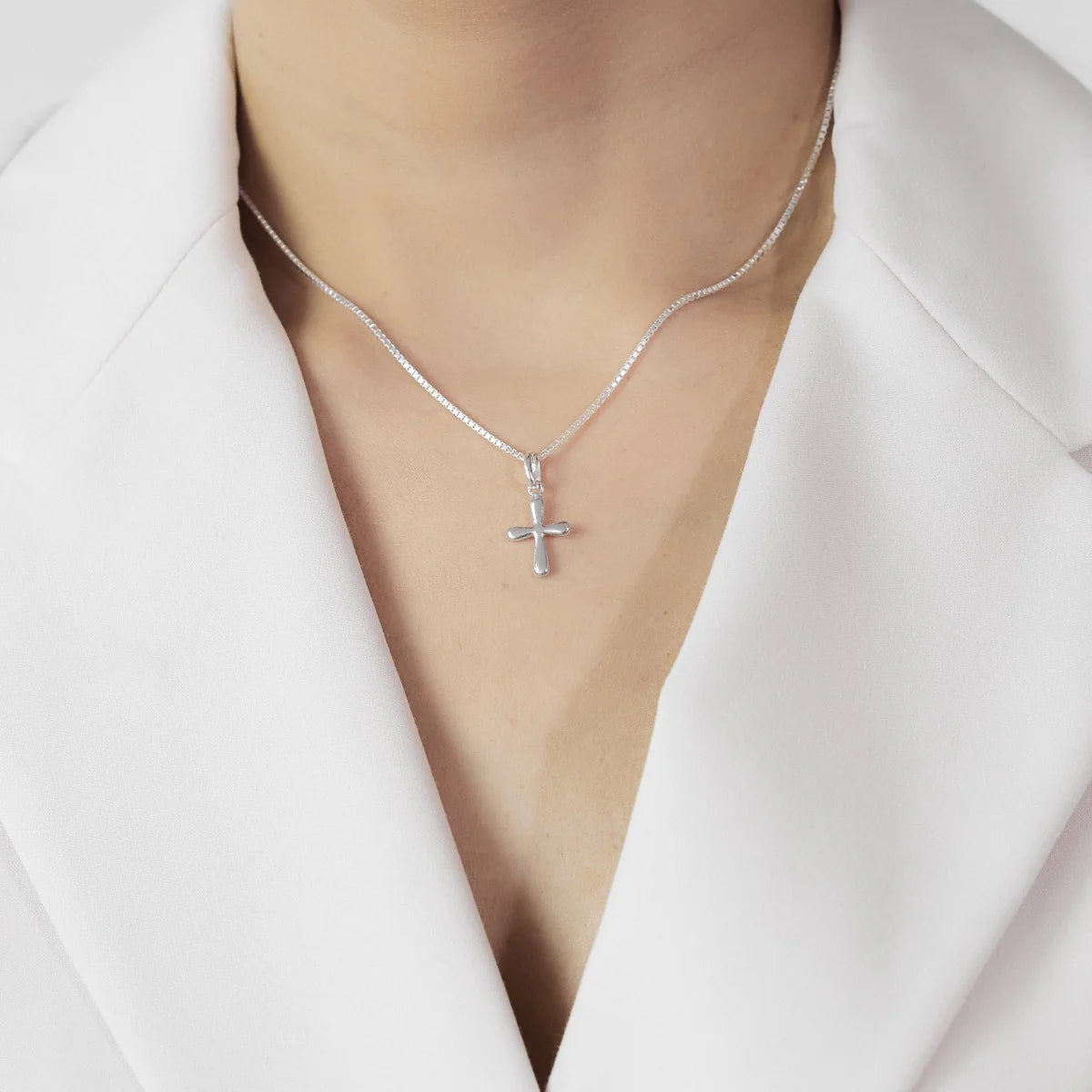 Sterling Silver Small Cross Necklace