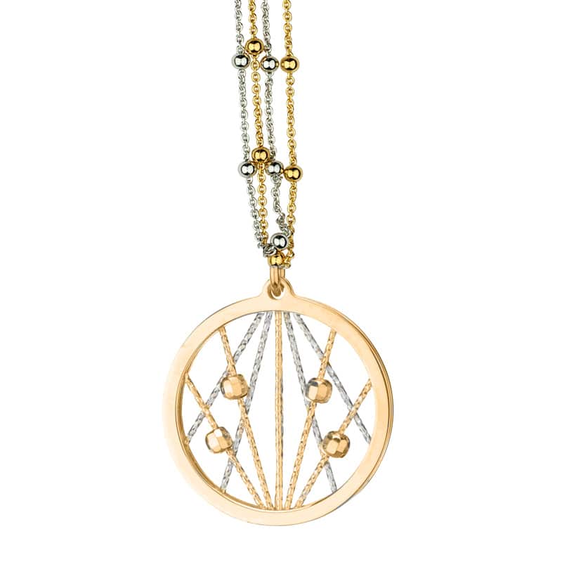 Sterling Silver Yellow Gold Plated Ophilia Necklace by Frederic Duclos