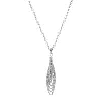 Sterling Silver Diamond Cut 3D Necklace