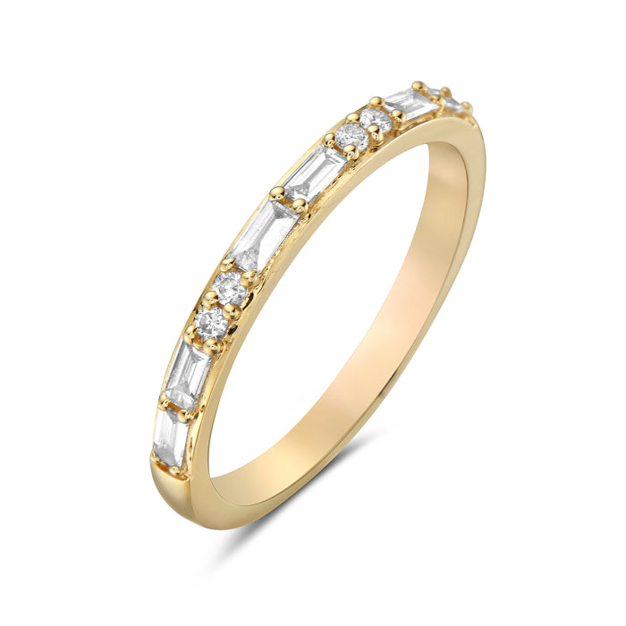 14K Yellow Gold Diamond Band