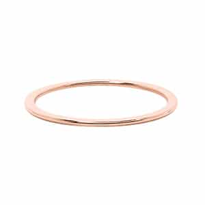 14K Rose Gold Plain Flat .08mm Band by Carla & Nancy B.