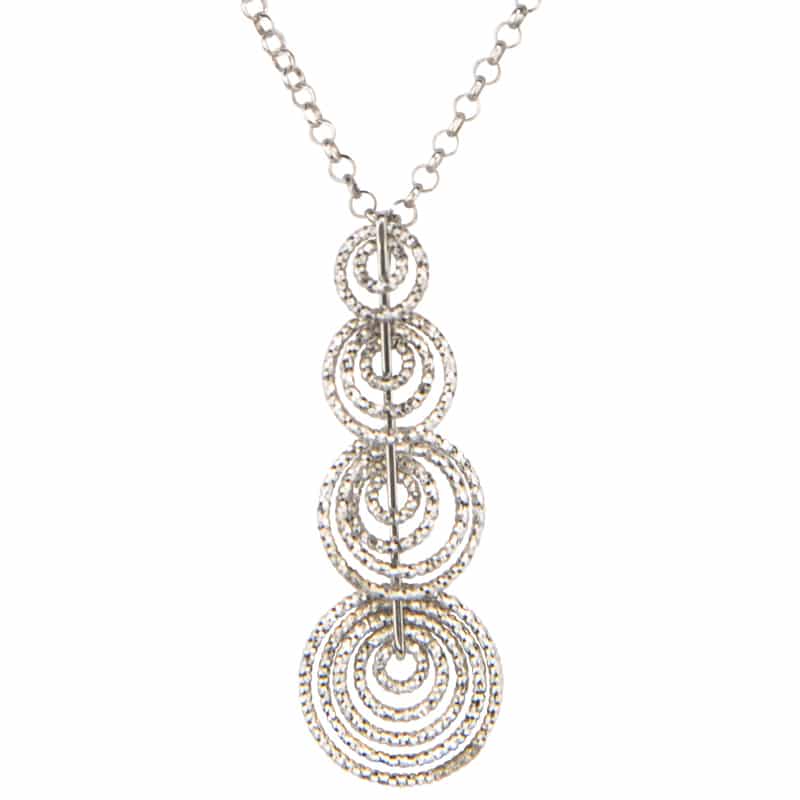 Sterling Silver Graduating Circles Necklace by Frederic Duclos
