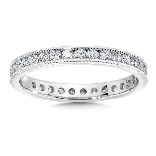14K White Gold Diamond Eternity Band