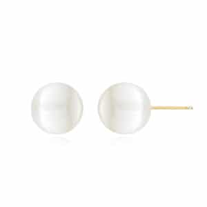 14K Yellow Gold 6.5mm Cultured Pearl Stud Earrings by Carla & Nancy B.