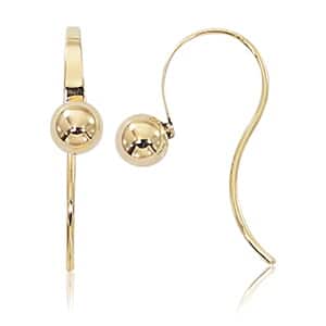 14K Gold 5mm Ball Hook Wire Earrings by Carla & Nancy B.