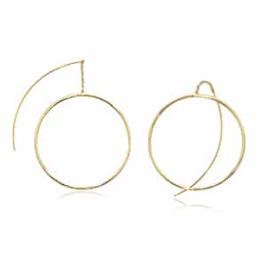 14K Gold 3.5x25mm Round Tube Hoop Earrings by Carla & Nancy B.