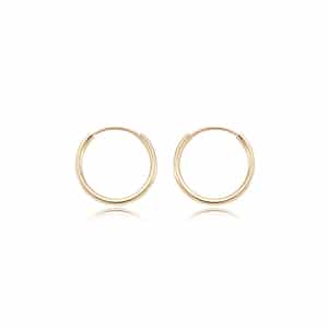 14K Gold Endless Hoop Earrings 1.5x15mm by Carla & Nancy B.