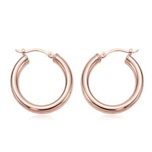 14K Rose Gold 3x20mm Tube Hoop Earrings by Carla & Nancy B.