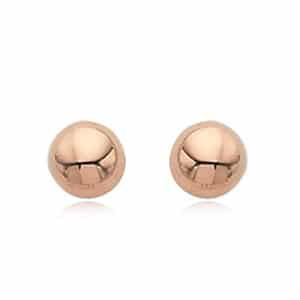 14K Rose Gold 10mm Polished Button Earrings by Carla & Nancy B.