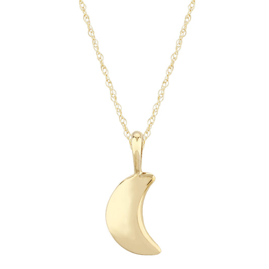 14K Yellow Gold Moon Pendant