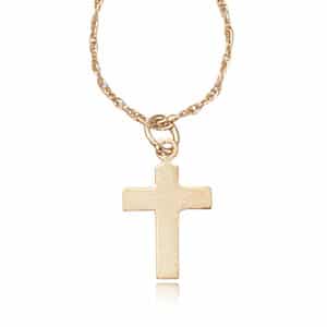 14K Yellow Gold Small Cross on Chain by Carla & Nancy B.