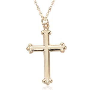 14K Yellow Gold Fancy Cross Pendant by Carla & Nancy B.