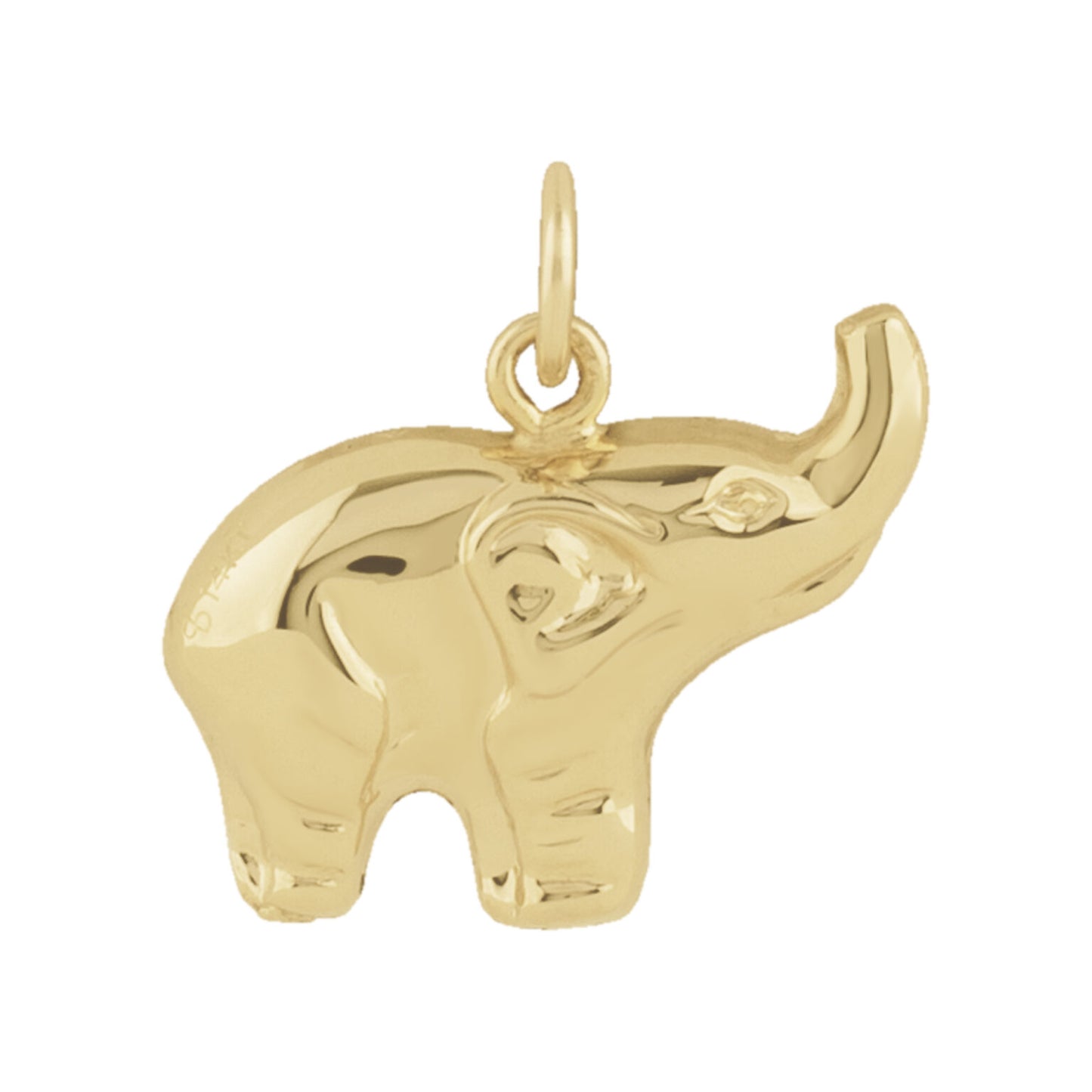 14K Yellow Gold Elephant Charm