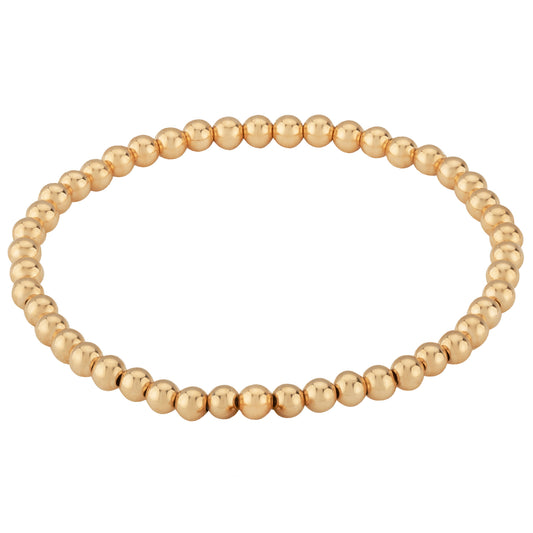 14k Yellow Gold Bead Bracelet