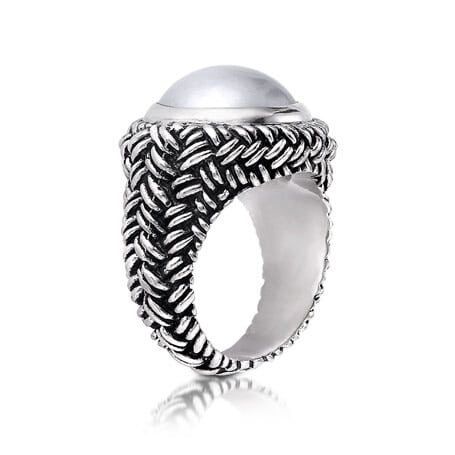 Sterling Silver Filigree Freshwater Pearl Ring by Sara Blaine