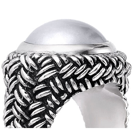 Sterling Silver Filigree Freshwater Pearl Ring by Sara Blaine